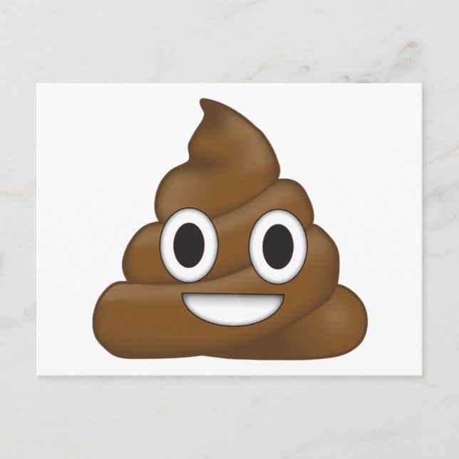 Cartão Postal Poop Emoji (Frente)