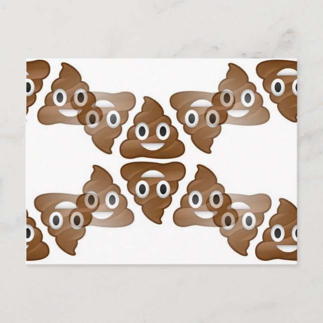 Cartão Postal poop emojis (Frente)