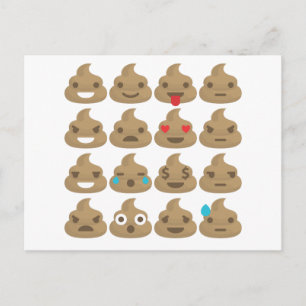 Cartão Postal poop emojis