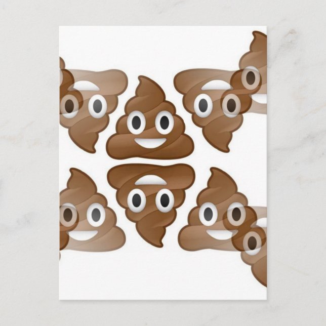 Cartão Postal poop emojis (Frente)