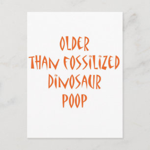 Cartão Postal Poop Fossilizado do Dinossauro