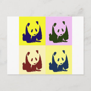 Cartão Postal Pop Art Baby Pandas