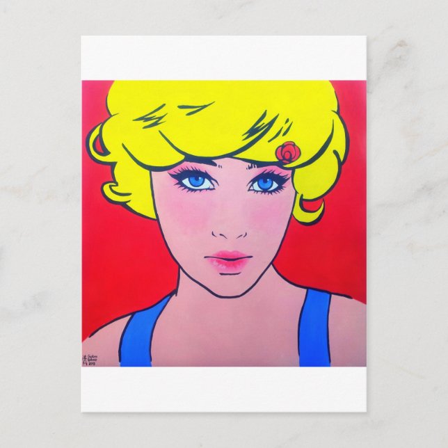 Cartão Postal Pop art Bérénice (Frente)