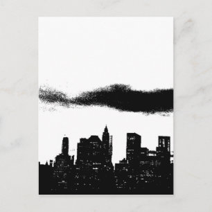Cartão Postal Pop Art Black White NYC Nova Iorque
