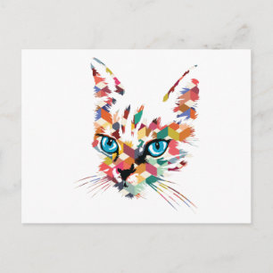 CARTÃO POSTAL POP ART CAT