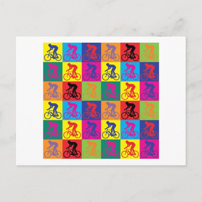 Cartão Postal Pop Art Cycling (Frente)