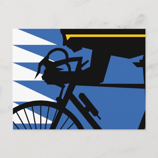 Cartão Postal Pop Art Cyclist (Frente)