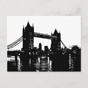 Cartão Postal Pop Art London Tower Bridge