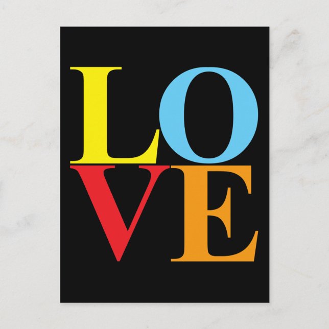Cartão Postal Pop Art LOVE (Frente)