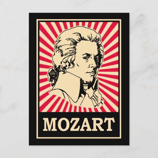 Cartão Postal Pop Art Mozart (Frente)