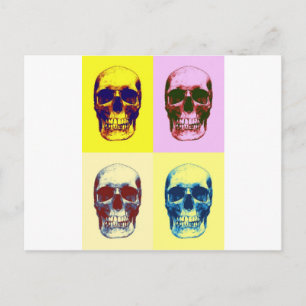 Cartão Postal Pop Art Skull