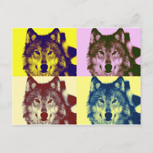 Cartão Postal Pop Art Wolf