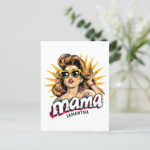 Cartão Postal Pop da Mãe Personalizada Arte 1