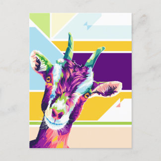 Cartão Postal Pop de Arte Colorida