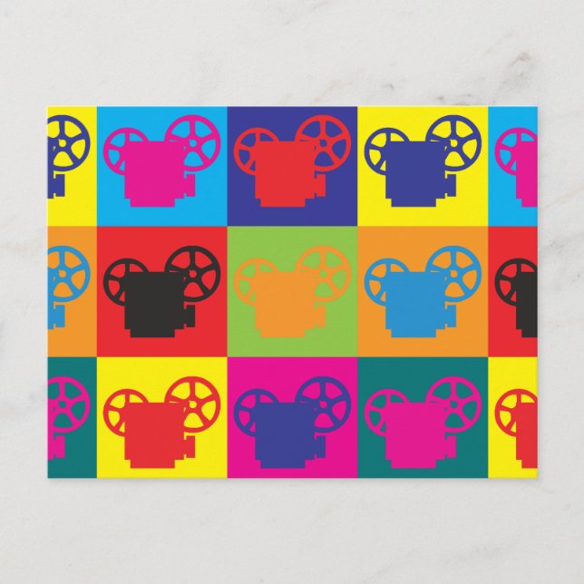 Cartão Postal Pop de arte de projeção (Frente)