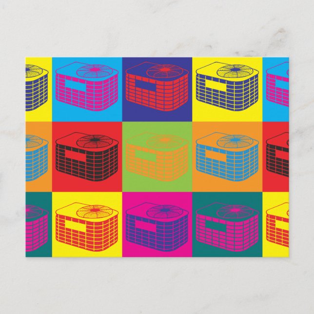 Cartão Postal Pop de arte HVAC (Frente)