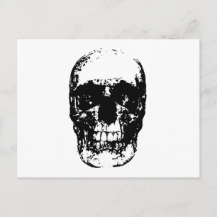 Cartão Postal Pop de Arte Preta e Branca