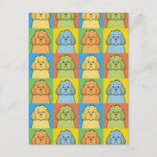 Cartão Postal Pop de Cartoon de Cachorro de Cockapoo