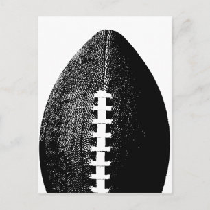 Cartão Postal Pop de futebol - Esportes Mínimos Negros Modernos