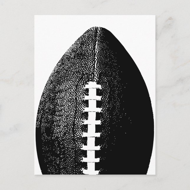 Cartão Postal Pop de futebol - Esportes Mínimos Negros Modernos (Frente)