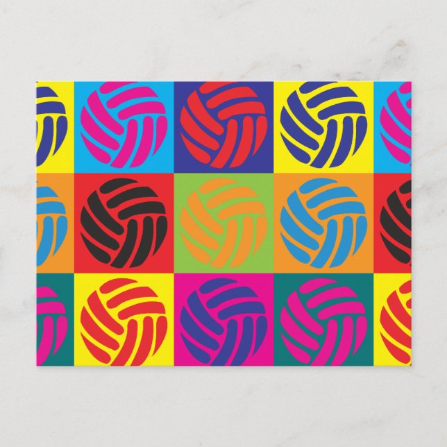 Cartão Postal Pop de Voleibol (Frente)