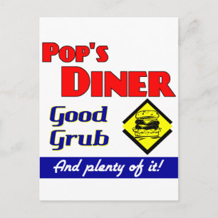 Cartão Postal Pop Diner Kitchen Art