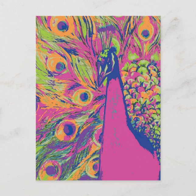 Cartão Postal Pop Peacock (Frente)