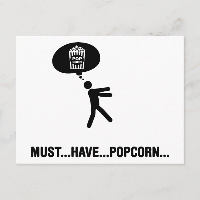 Cartão Postal Popcorn Lover (Frente)