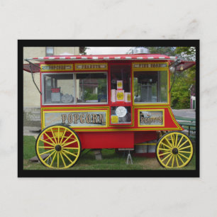 Cartão Postal Popcorn Wagon
