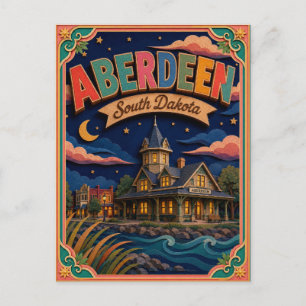 Cartão Postal PopCut Estados Aberdeen Dakota do Sul Arte em Pape