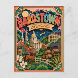 Cartão Postal PopCut Estados Bardstown Kentucky Arte em Papel