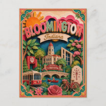PopCut Estados Bloomington Indiana Arte em Papel