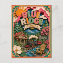 PopCut Estados Blue Ridge Geórgia Arte de Papel
