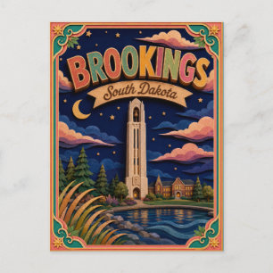 Cartão Postal PopCut Estados Brookings South Dakota Arte em Pape