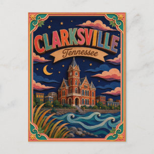 Cartão Postal PopCut Estados Clarksville Tennessee Arte em Papel
