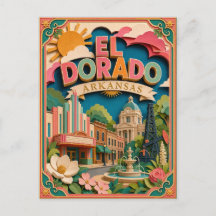 PopCut Estados El Dorado Arkansas Arte em Papel