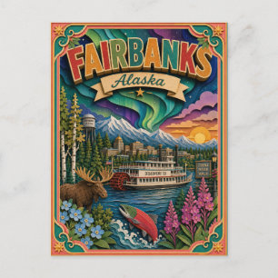 Cartão Postal PopCut Estados Feira Alaska Arte de Papel