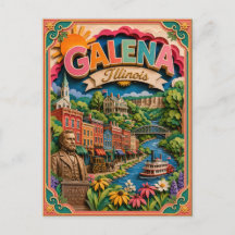 PopCut Estados Galena Illinois Arte em Papel
