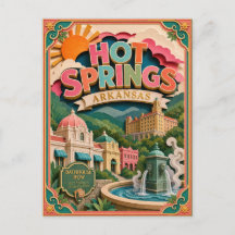 PopCut Estados Hot Springs Arkansas Arte em Papel