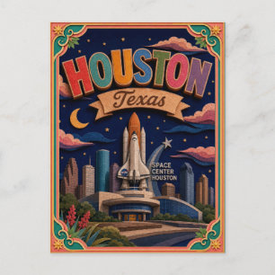 Cartão Postal PopCut Estados Houston Texas Arte em Papel