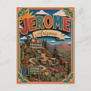 Cartão Postal PopCut Estados Jerome Arizona Arte de Papel