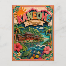 PopCut Estados Kaneohe Havaí Arte em Papel