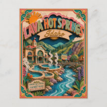 PopCut Estados Lava Hot Springs Idaho Arte em Pape