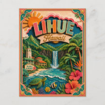 PopCut Estados Lihue Havaí Arte em Papel