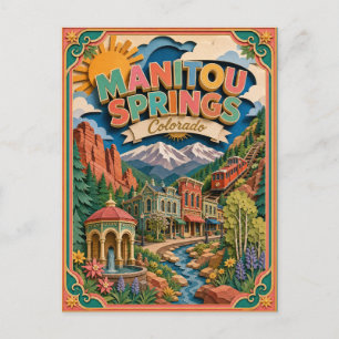 Cartão Postal PopCut Estados Manitou Springs Colorado Arte em Pa
