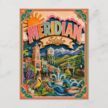 PopCut Estados Meridian Idaho Arte em Papel