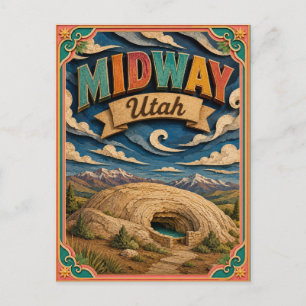 Cartão Postal PopCut Estados Midway Utah Arte em Papel