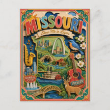 PopCut Estados Missouri Arte Colorida em Papel 3D