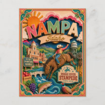 PopCut Estados Nampa Idaho Arte em Papel