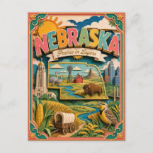 PopCut Estados Nebraska Arte Colorida em Papel 3D